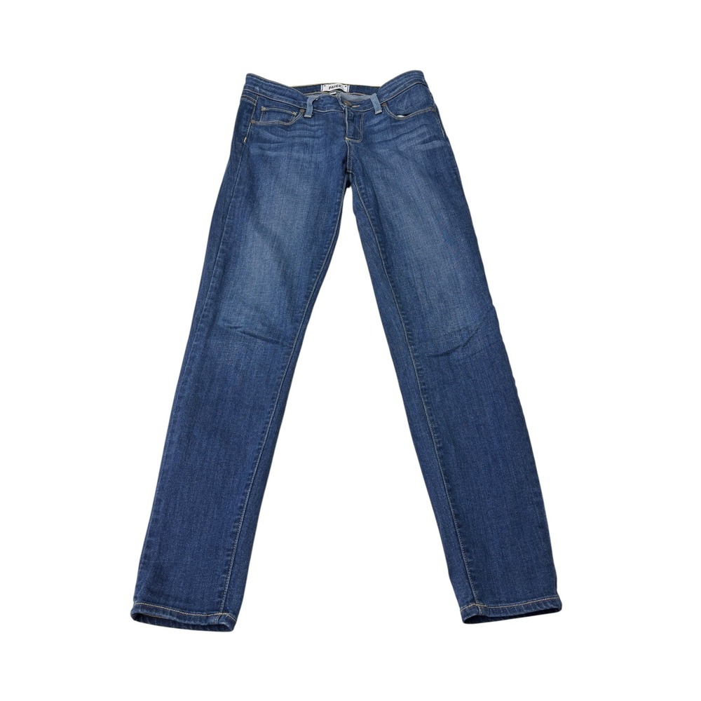Paige Verdugo Ankle Skinny Jeans Angelina Blue Mid Rise Stretch Denim 25X28 USA
